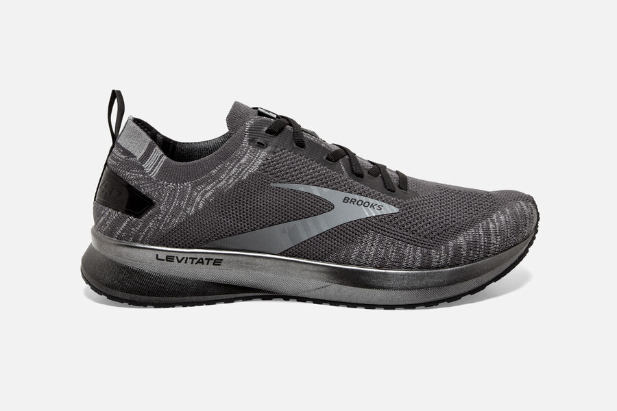 Brooks Levitate 4 Mens UK - Road Running Shoes - Black/Grey/Black 095-STPWMH